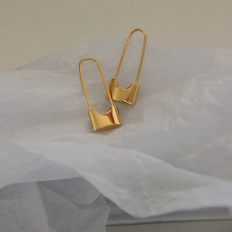 Fashion Lock Design Stud Earrings for Women Girls Stainless Steel Jewelry Gold OL Style her | Украшения и аксессуары