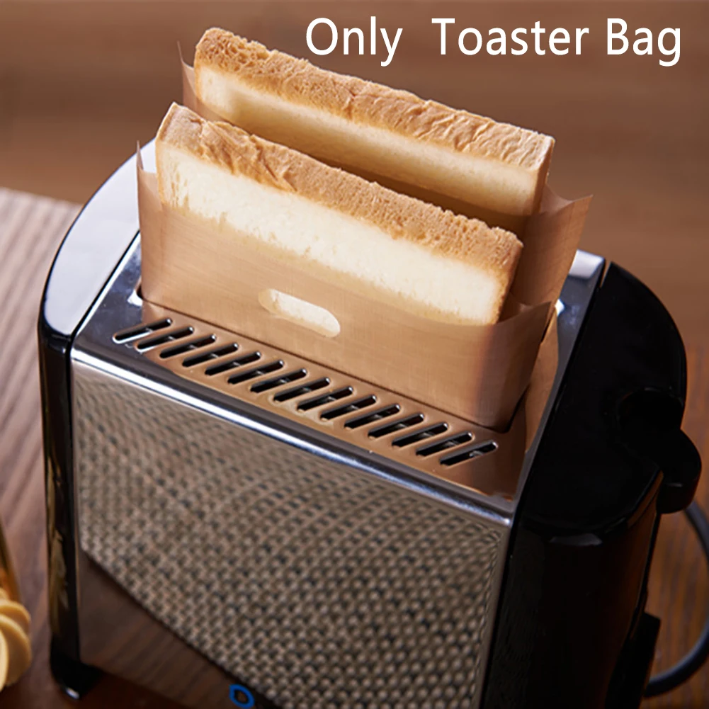 5Pcs Kitchen Heating Sandwich Vegetables Reusable Non Stick Coated Fiberglass Microwave Pizzas Pastry Toaster Bag Bread