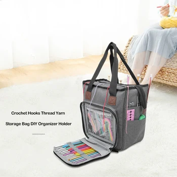 

Portable Knitting Storage Bag Practical Multi-functional Durable Classic Crochet Hooks Needles Sewing Supplies Organizer