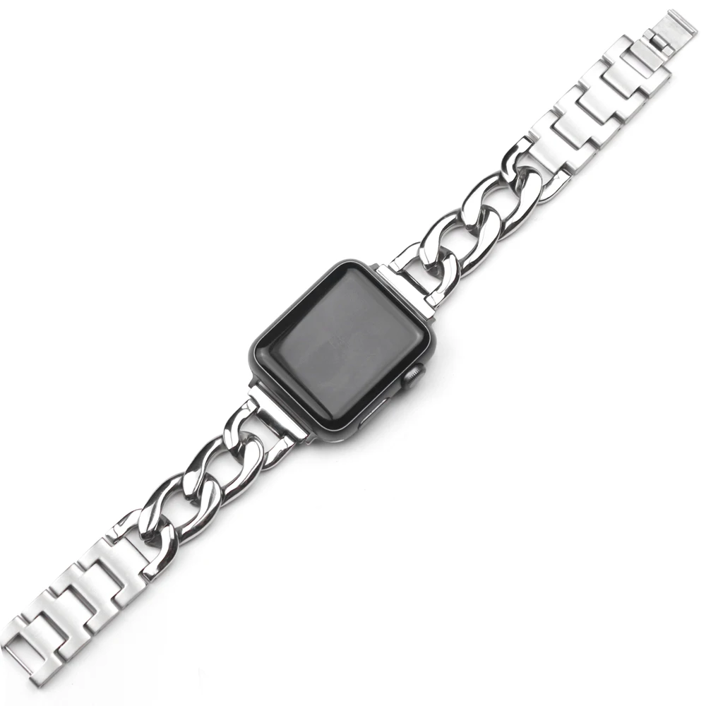 Ремешок-браслет для Apple Watch 4 Iwatch, ремешок 42 мм, 38 мм, серия 3, 2, 1, браслет из нержавеющей стали, ремень, аксессуары для часов