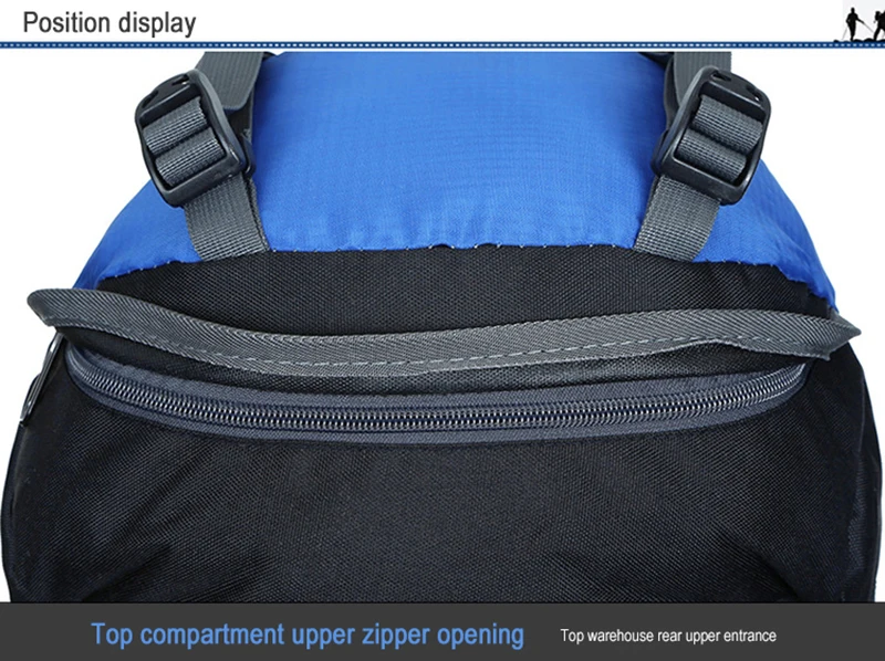 Etto New Style Outdoor Large Capacity Mountaineering Bag Waterproof Nylon Travel Bag Couples Shoulders Leisure Sports Backpack