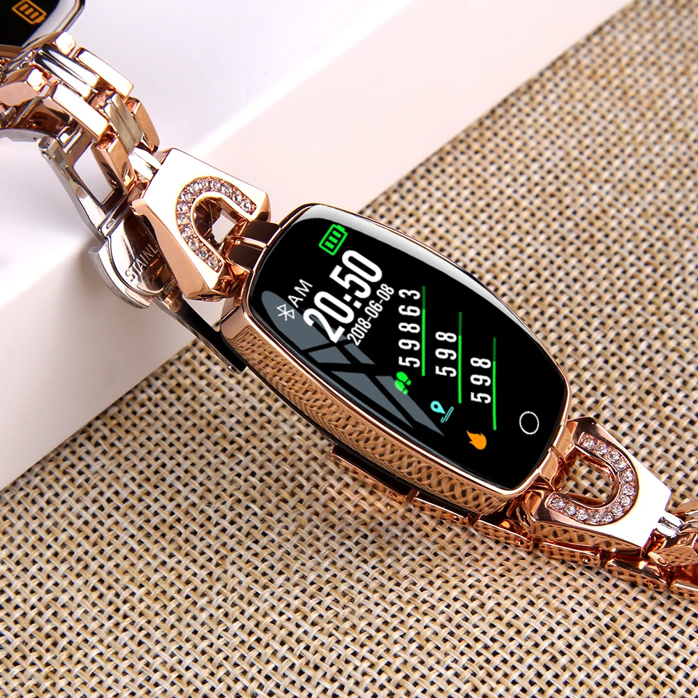 H8 женские Смарт-часы модные пульсометр кровяное давление смарт-браслет IP67 Водонепроницаемый фитнес-трекер женский браслет