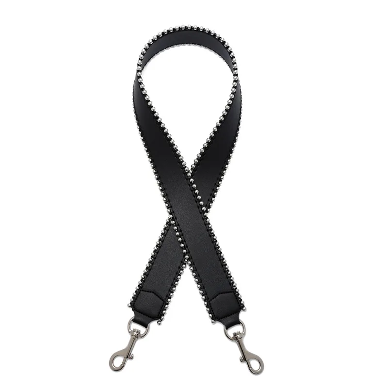 Black Silver hook BAMADER Натуральная Кожа Женская Сумка Ремень Высокого Качества Кожаная Сумка Аксессуары Мода Удобная Широкая Сумка На Ремне Часть - Цвет: Black Silver hook