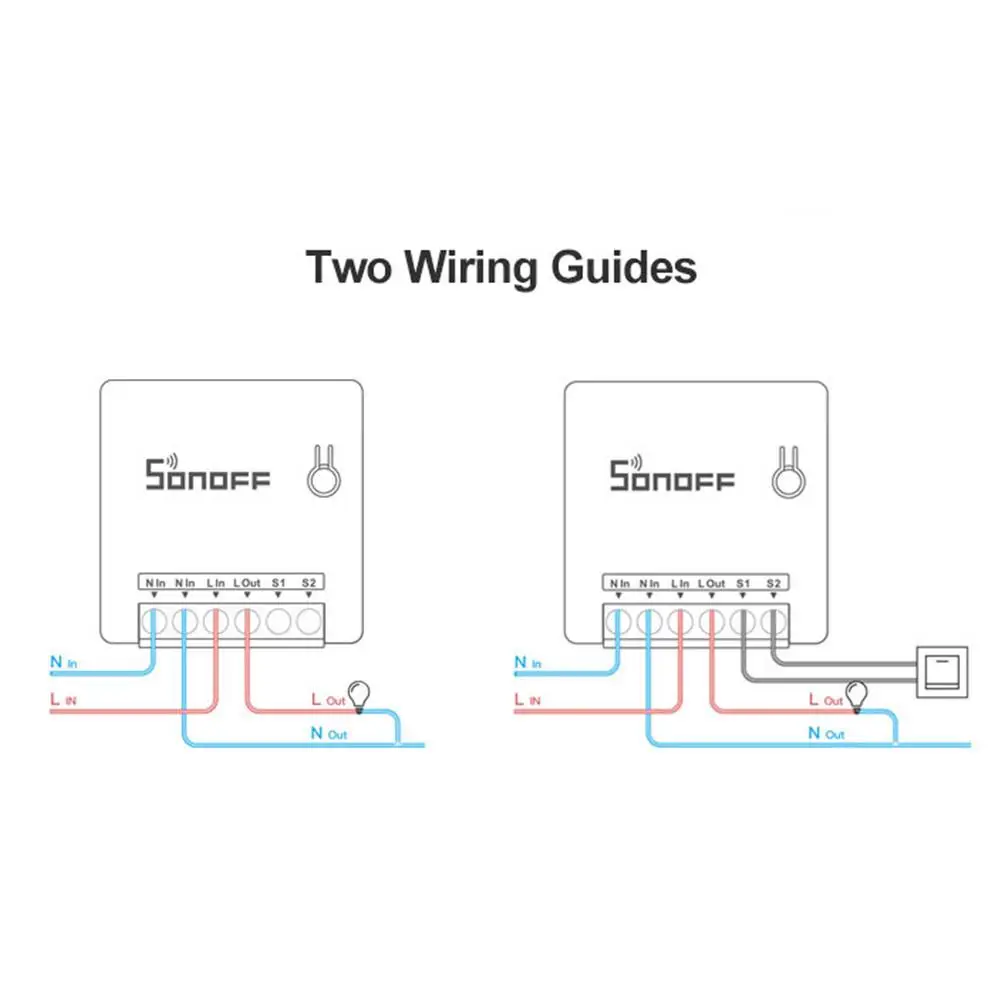 Sonoff MINI DIY умный переключатель Wifi двойной контроллер таймер поддержка Alexa Voice