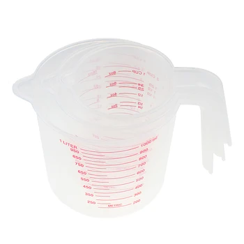 

1pc 250/500/1000ML Plastic Measuring Cup Jug Pour Spout Surface Kitchen Tool Supplies Quality cup with graduated quality Kitchen