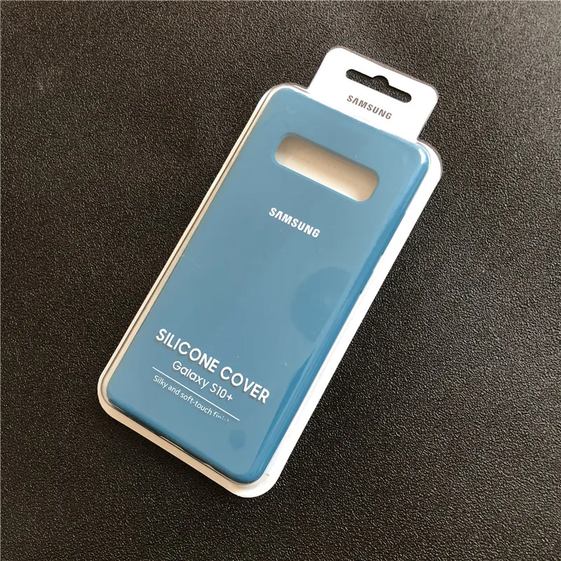 Жидкий силиконовый чехол для samsung Galaxy S10 Plus, шелковистый мягкий чехол для Galaxy S10+ S10 Lite/S10E с закрытым дном - Цвет: blue