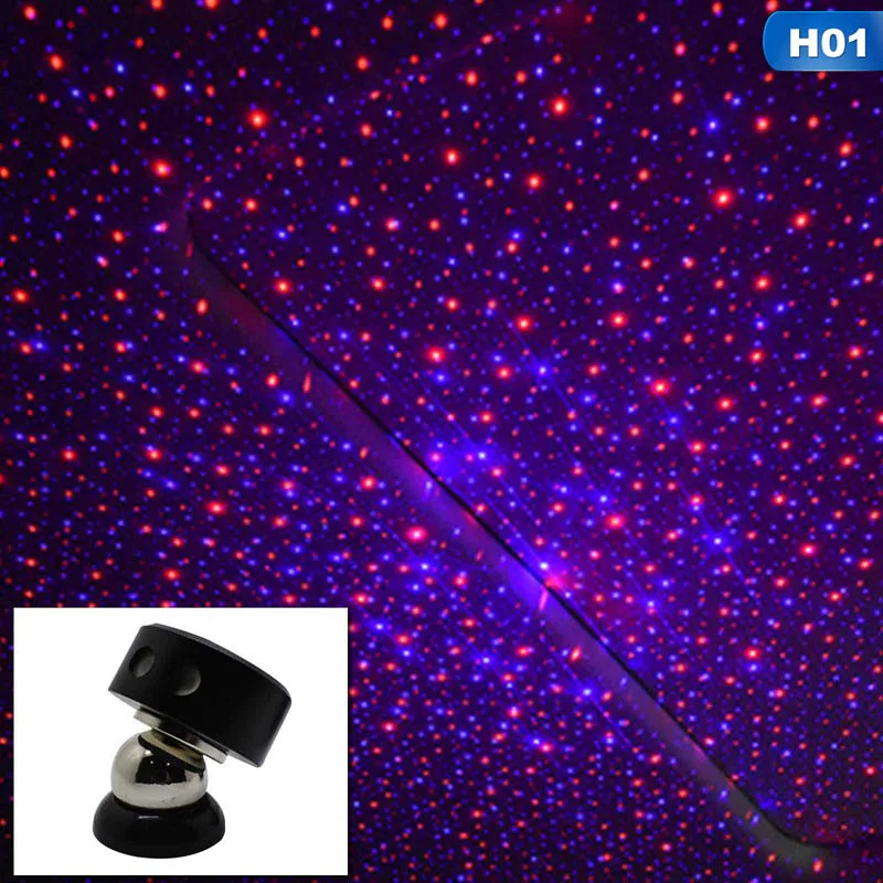 

Lcyonger Car Ceiling Starry Sky Light LED Atmosphere Projector Armrestbox +Remote Control Car Auto Light Accessories