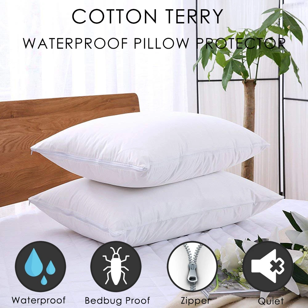 Waterproof breathable Terry Towelling Mattress Protectors and Pillow Protector