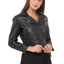 VAINAS, европейский бренд, Женская куртка из натуральной кожи, Женская куртка из натуральной овечьей кожи, мотоциклетная куртка, байкерские куртки Diona