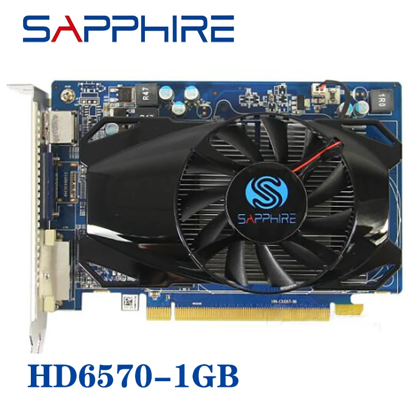 SAPPHIRE HD6570 1GB For AMD Video Card GPU Radeon HD 6570 GDDR3/5 128bit Graphics Cards PC Computer Game For Video Cards HDMI