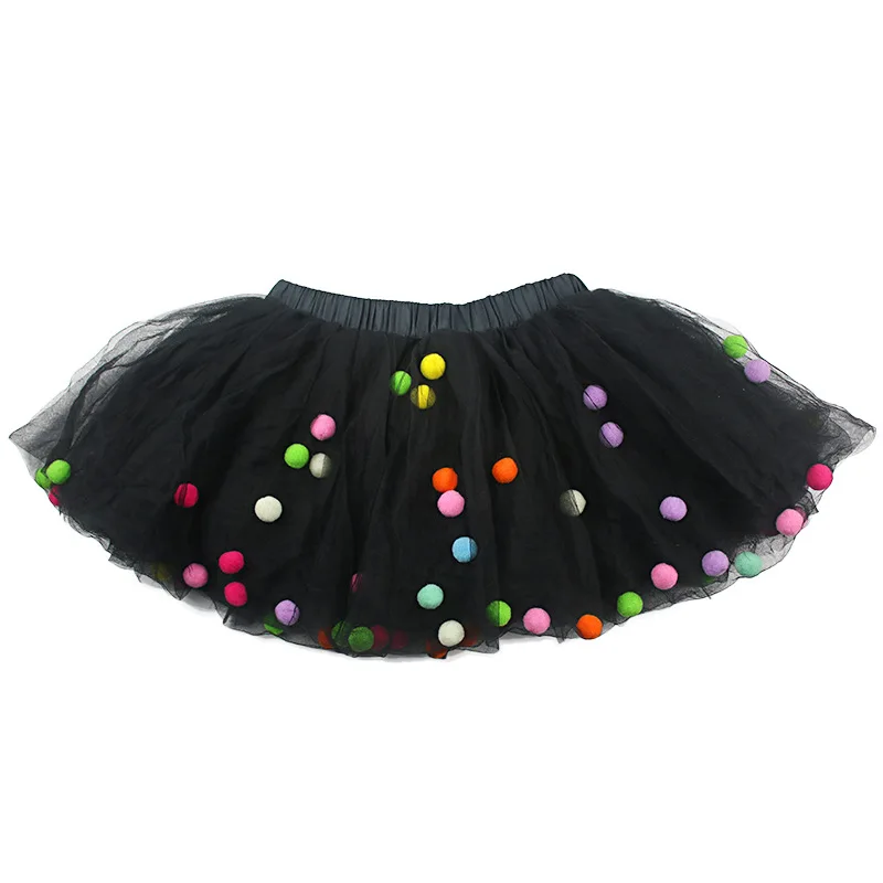 

New Black Tulle Kids Tutu Dresses Little Girls Dance Dresses for 1-12 Years Short Children Party Gowns