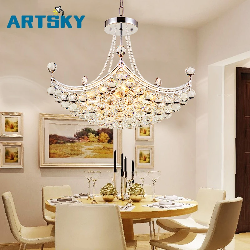 

Modern Decorative Art Fine and Simple Crystal Chandelier Used for Bedroom Living Room Restaurant Lighting Decoration