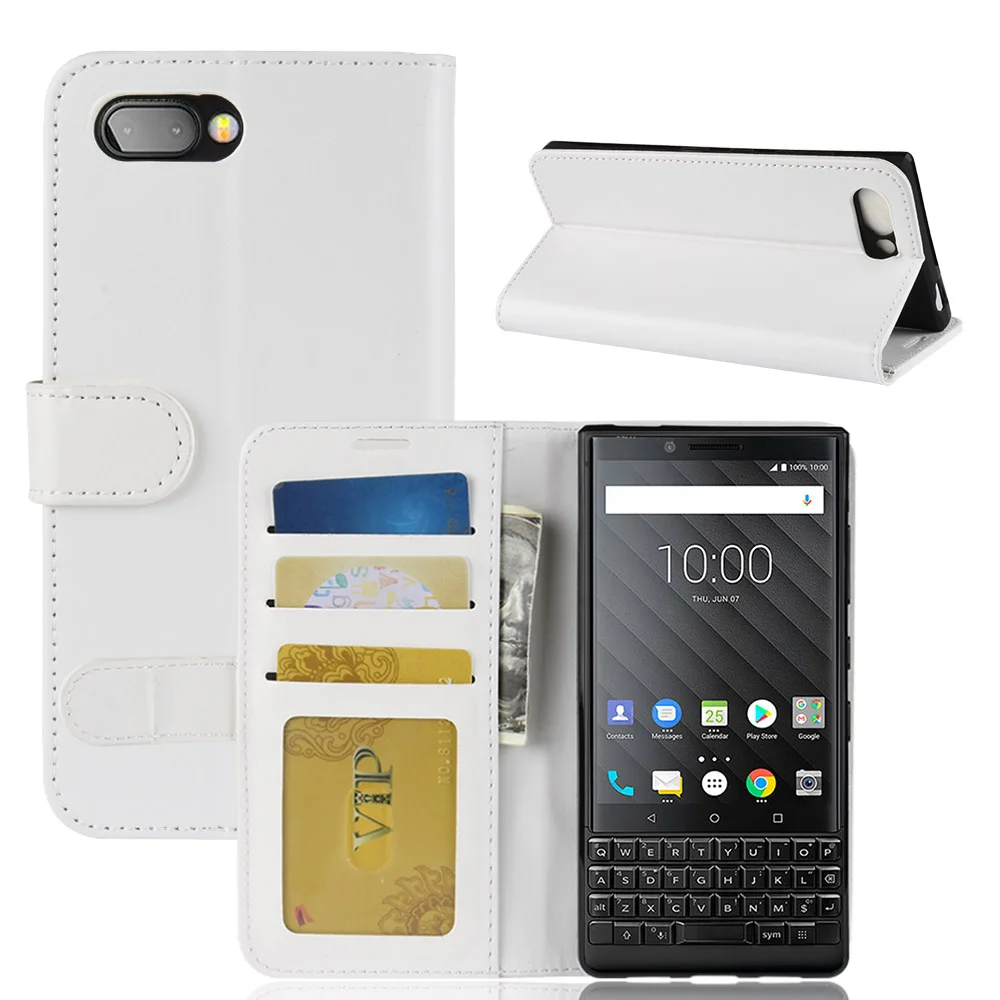 Роскошный тонкий кожаный чехол книжка в стиле ретро для Blackberry Keyone Key2 Коке кожаные