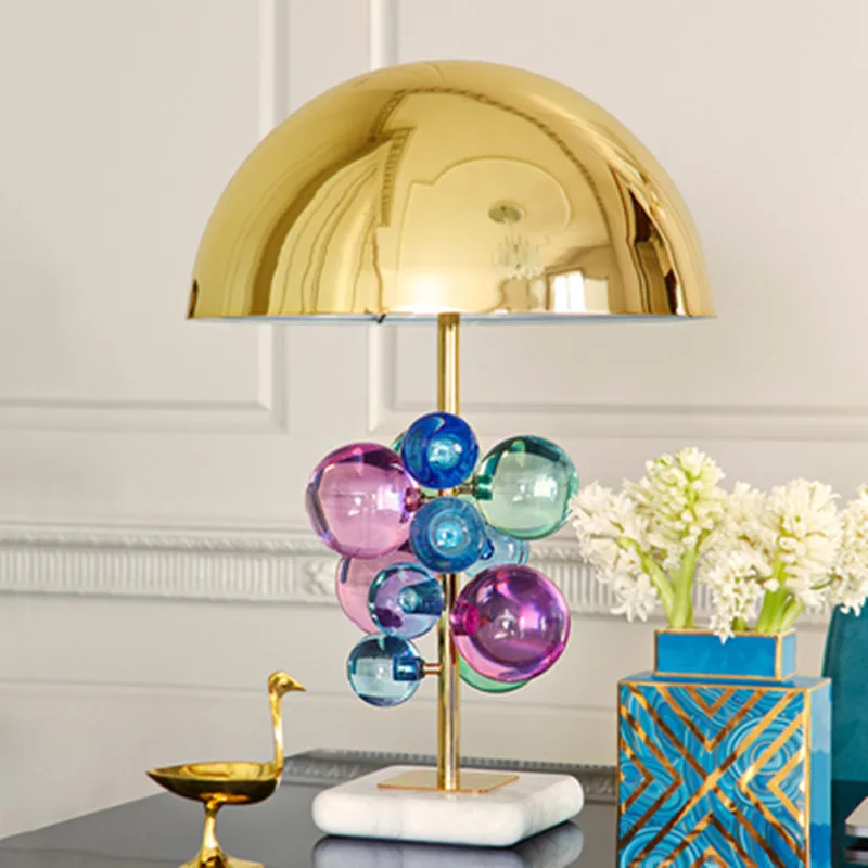 

Nordic Minimalist Table Lamp Style Personality Art Living Room Dining Room Bedroom Bedside Metal Mushroom Desktop Decoration