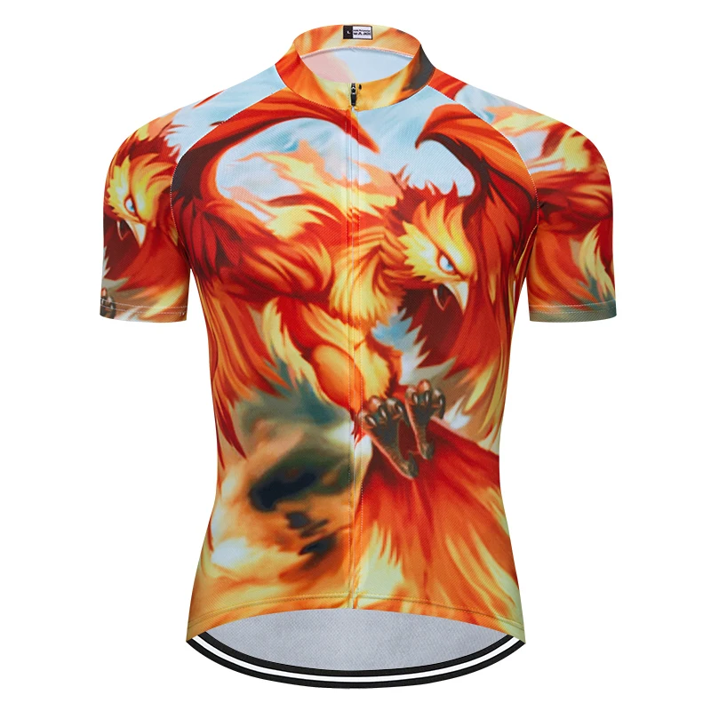 

2020 New colorful Phoenix Mountain bike road bike riding bicycle Jersey men summer riding shirt short sleeve Cycling shirt