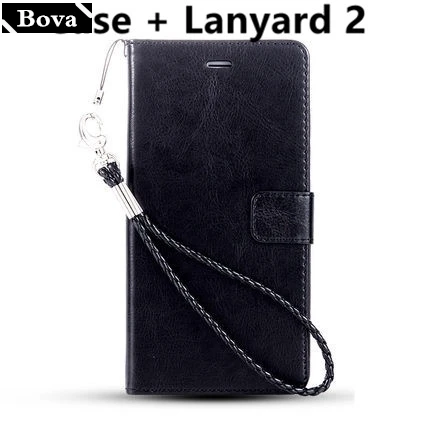 Black Lanyard 2 Redmi Note 8 держатель для карт чехол для Xiaomi Redmi Note 8 Pro из искусственной кожи чехол-Бумажник откидная крышка - Цвет: Black Lanyard 2