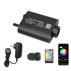 Luces Led RGBW de 16W para techo, efecto cielo estrellado, Control de música y sonido de coche, luz de motor con Kit de fibra óptica con brillo de extremo de 0,75mm