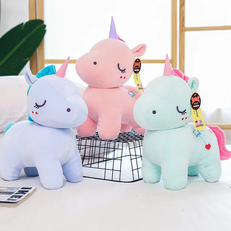 

28CM Plush Toys Soft Unicorn Doll Stuffed Appease Sleeping Pillow Kawaii Animal Unicorn 3 Colors For Baby Kids Toy Birthday Gift
