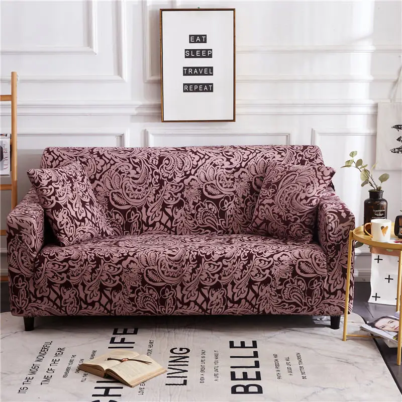 HM Life Elastic Sofa Cover Floral Geometric Printed Sofa 1/2/3/4 Seater Slipcovers For Living Room Decorative Furniture Covers - Цвет: 7