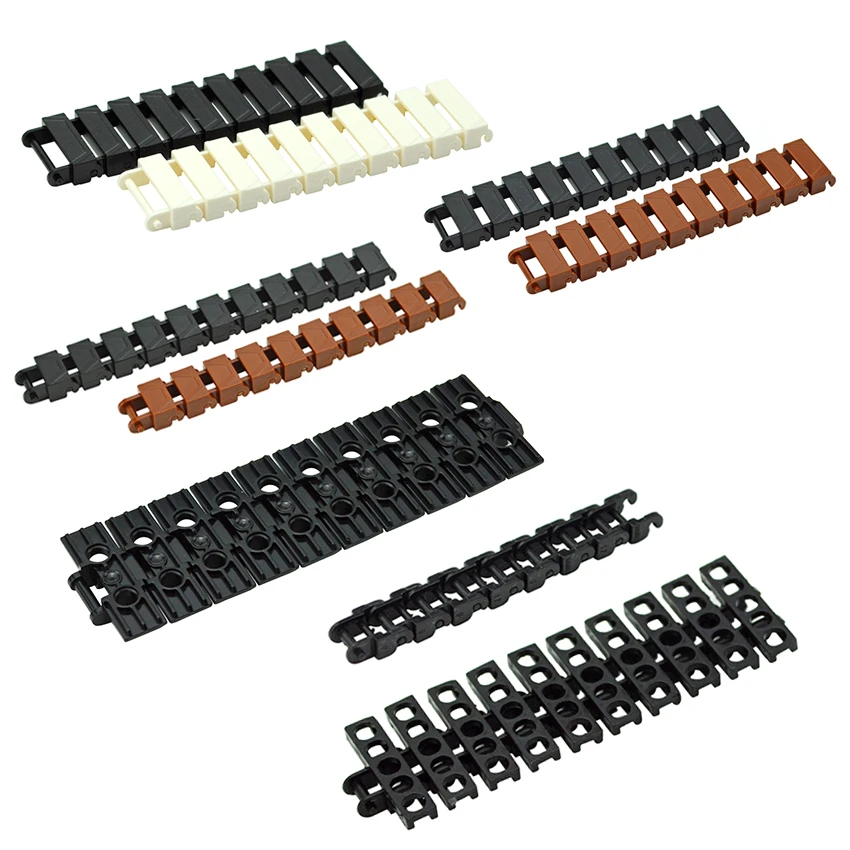 large stacking blocks Creative Tank Chain Track Link Building Blocks Single Wide 1.5 Wide Double Wide Bricks 53992 88323 3873 3711 Track Tread MOC Toy soft stacking blocks