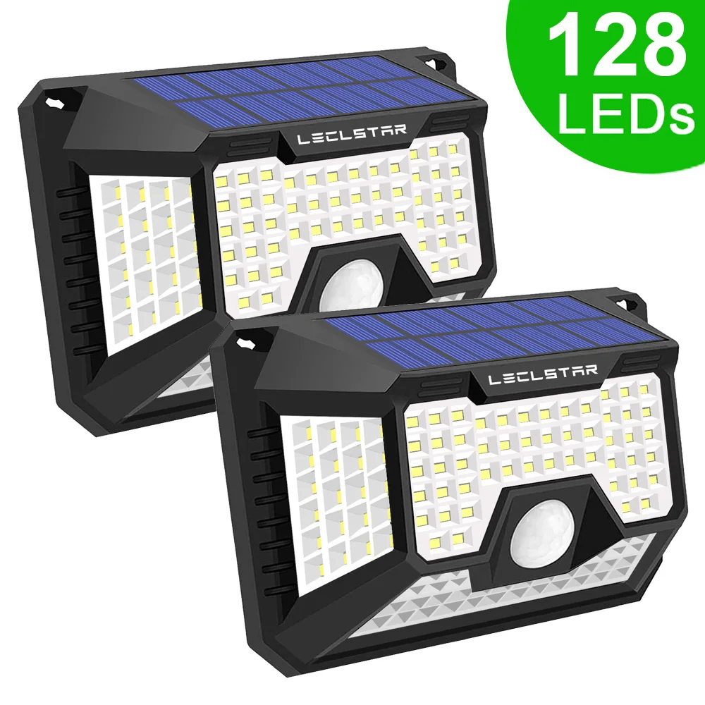 

3 Optional Modes Wireless Solar Motion Sensor Light Outdoor Lighting 128 LED Solar Powered Lamp for Garden Decoration Waterproof