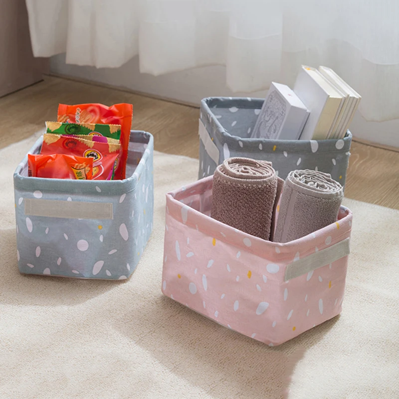 

Waterproof Cotton Linen Storage Basket Storage Box Clothing Sundries Snack Storage Basket Finishing Basket Home Organizer