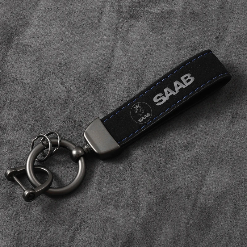 Брелоки с логотипом автомобиля для Saab 9-3 9-5 93 95 9000 900 9-7 600 428 03-10 99 9-X модный кожаный