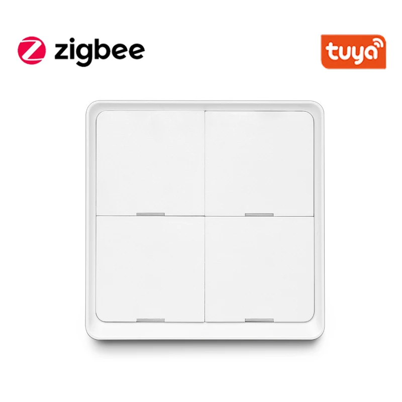 Interruptor inteligente ZigBee de 4 entradas para el hogar, compatible con Zigbee2mqtt, Automatización del hogar