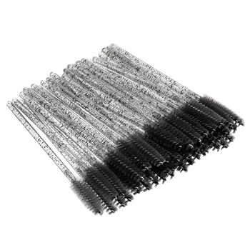

50pcs Shiny Disposable Eyelash Brushes Applicator Wands Curler Brush Set Mascara Eyebrow Spoolers Tool Cosmetics Comb