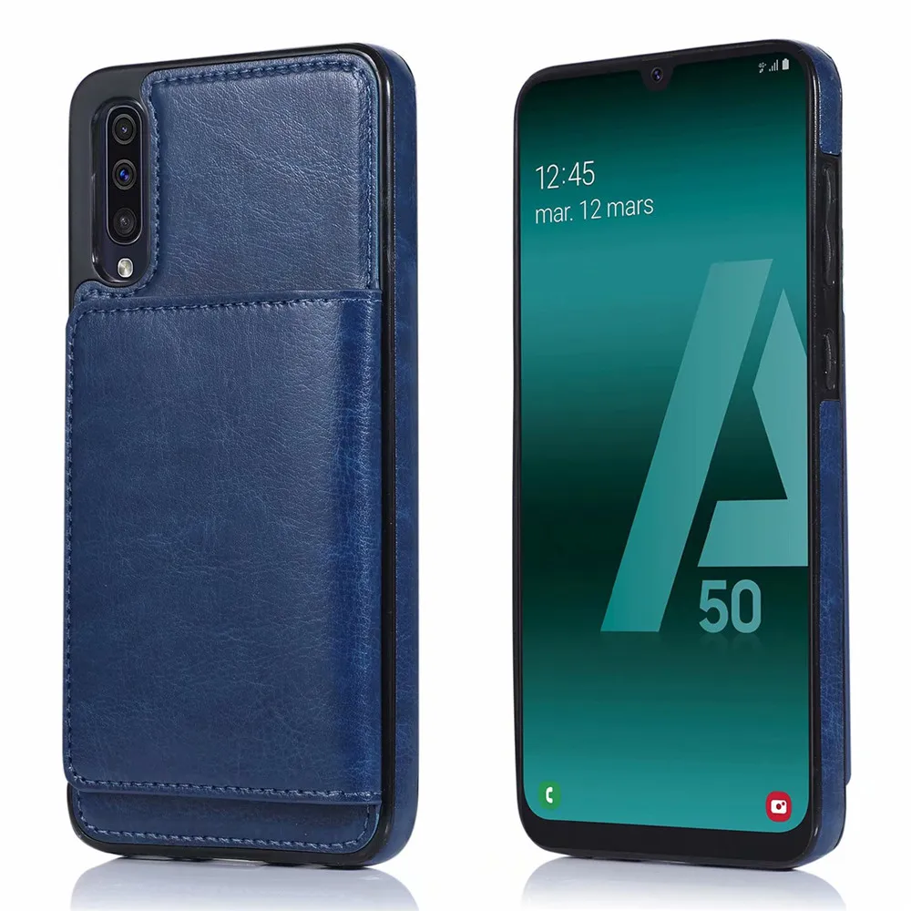 Чехол-Кошелек с магнитной пряжкой для samsung Galaxy A50 A50S чехол Роскошный флип-чехол из искусственной кожи для Galaxy A50S чехол-крышка для телефона