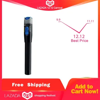 

30mW Visual Fault Locator Fiber Optic Laser Pen 10mW Red Light Source Cable Tester SC/FC/ST Connector Type with VFL Meter 650nm