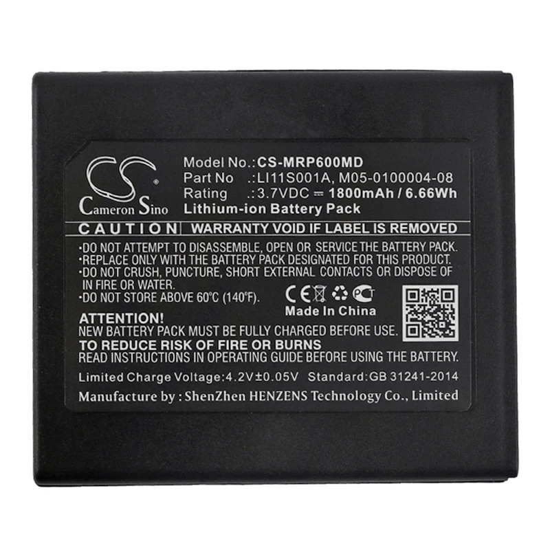 Аккумулятор cameron sino 1800mah для MINDRAY DPM2 Oxymetre Pouls PM60 PM60 MINDRAY 022-000008-00 LI11S001A M05-0100004-08