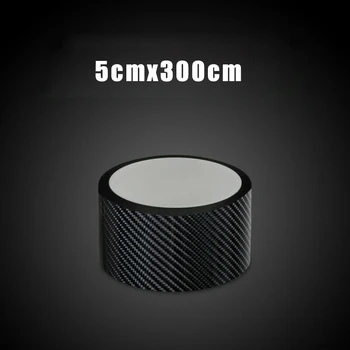 

Tape Door Sill Sticker Sticky Carbon Fiber Universal Body 3/5/7cm Black