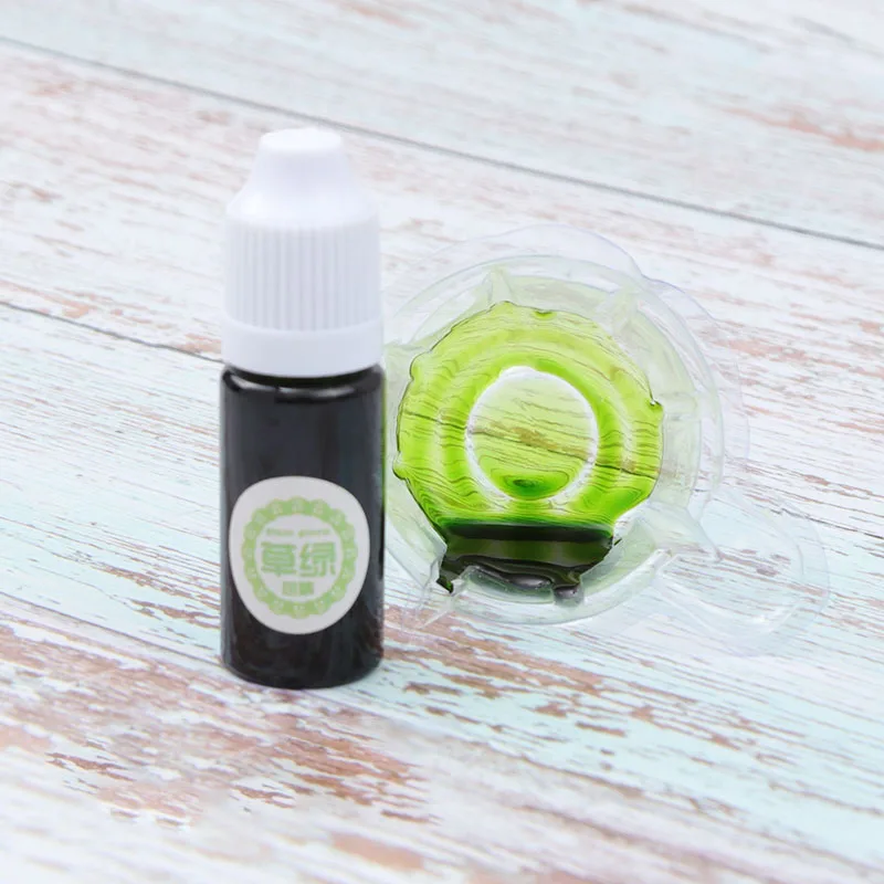 1 Pcs UV Resin Glue Pigment Color Liquid Coloring Dye DIY Jewelry Making Crafts J99Store - Цвет: Grass green