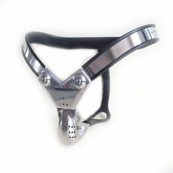 Black EMCC stainless steel chastitybelt panties with anal plug cock cage sex toys for men bdsm bondage metal chastity belt
