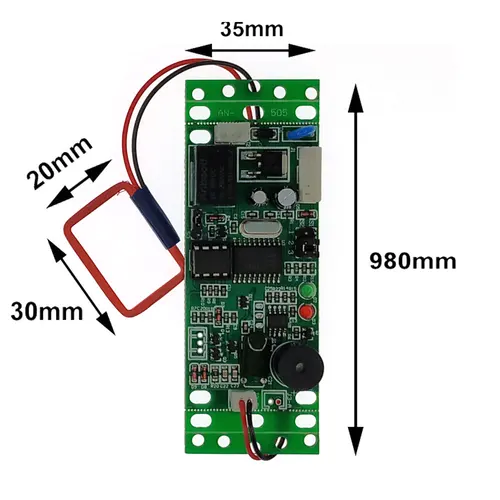 RFID 임베디드 제어 모듈, 인터콤 액세스, 엘리베이터 액세스 제어, 9-24V DC 전원, 마더 카드, Em 키 포브, 10 개 2 개 4