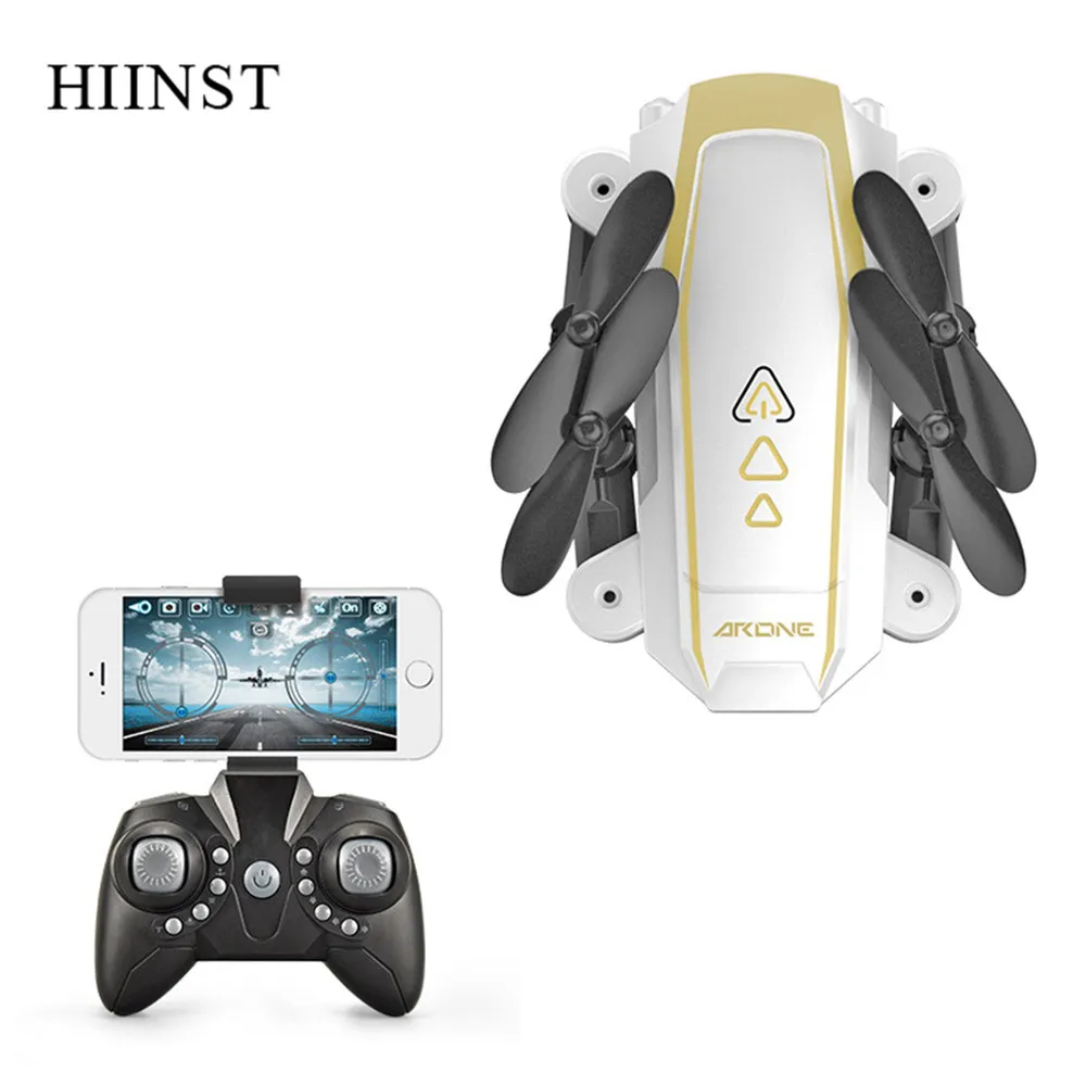 Hiinst 2,4G Радиоуправляемый Дрон 2K HD камера Дрон wifi FPV длительный срок службы складной Радиоуправляемый квадрокоптер с USB пропеллером вертолет дистанционного управления