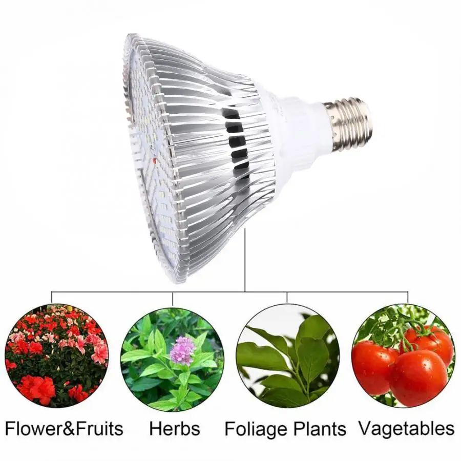 30W Plant Grow Led Light Bulbs Lamp Lighting for Flower Greenhouse Veg Indoor garden E27 Phyto Growbox 200LED Plant Bulb