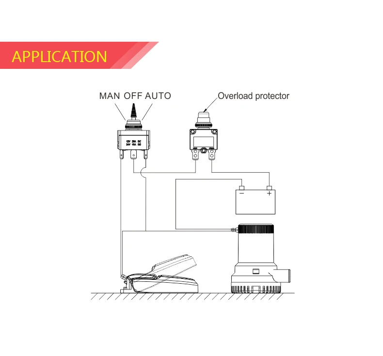 Электрический Трюмный насос Автоматический Датчик потока Поплавковый выключатель 12 В 24 в 32 в портативный пластиковый регулятор уровня жидкости