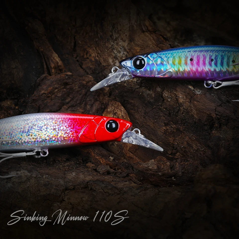 TSURINOYA 110S Sinking Minnow NEW COLOR DW77 110mm 22g Large