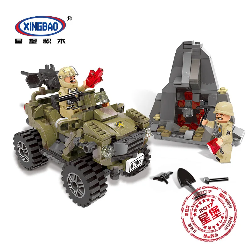 

XINGBAO Xb06010 Military across the Battlefield Oprah Buggies Assembled Inserted Building Blocks Educational Play
