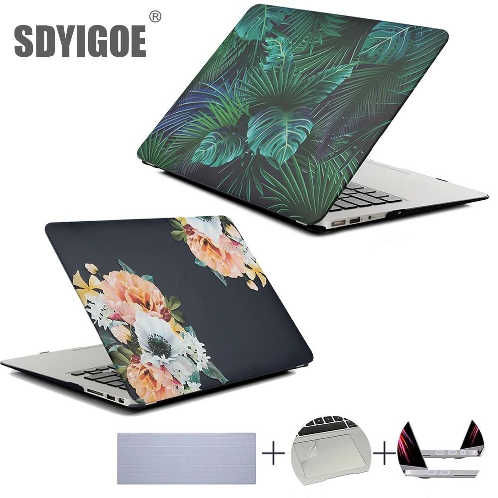 

print laptop Cases For MacBook New Pro 2019 case air13 with Touch Bar Retina15 13 A1708 A1932 A2159 A1466 A1989 Hard shell cover