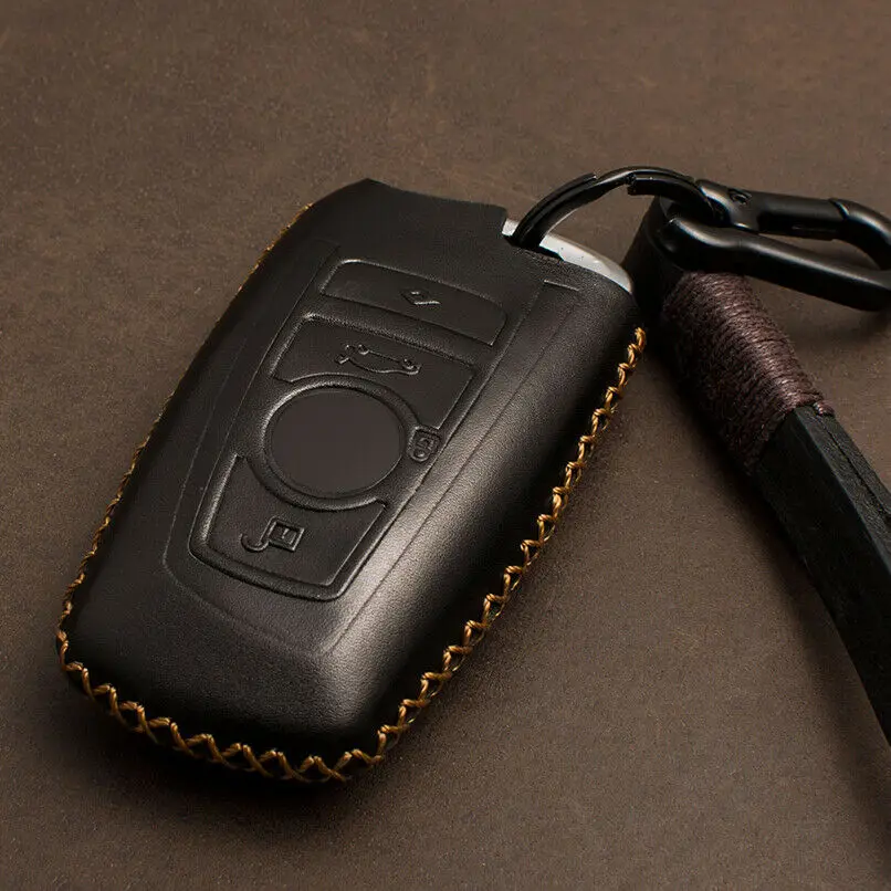 Натуральная кожа ключа автомобиля чехол Обложка сумка Remote Key протектор для BMW F30 F10 F18 118i 320i 1 3 5 7 серия X3 X4 M3 M4 M5