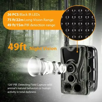 

HC-801G Trail Camera 3G 16MP 0.3s Trigger Time Infrared Night Vision Hunting Camera IP65 Wildlife Trap Photo Home Monitoring