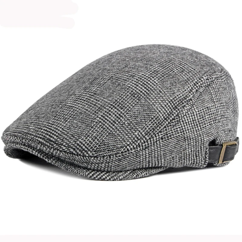 Men Berets Autumn Winter Wool Hat Striped Flat Cap Artist Painter Hat Male Adjustable Beret Cap beret hat,woolen beret