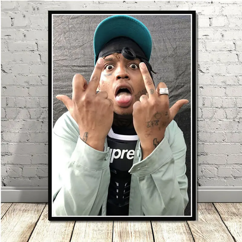 Постер и принты Лыжная маска The Slump God Rapper хип-хоп музыка певица звезда искусство картины настенные картины для гостиной домашний декор - Цвет: 01