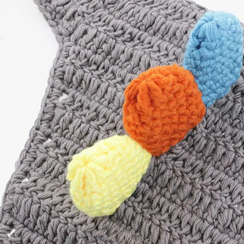 2pcs Cartoon Newborn Baby Photography Props Underpants Hat Knitted Costumes Hand-knitted Woolen Clothing for Infants