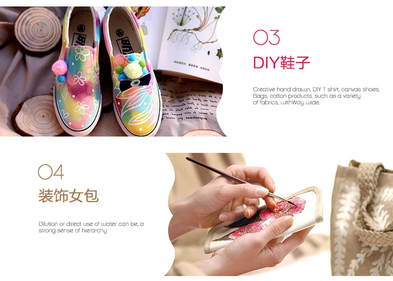 DIY Ручная роспись одежда краска для граффити профессиональное текстильное полотно волоконные пигменты Золотая краска водонепроницаемый