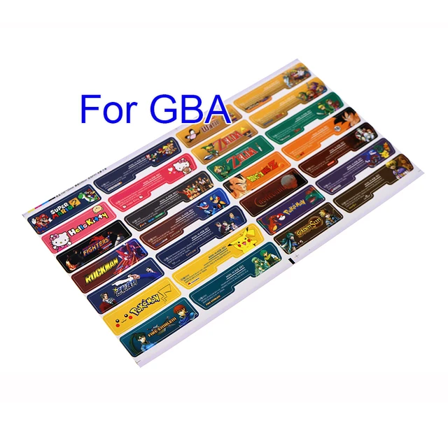 50sets Replacement For GBA SP Label Stickers Custom Design Console