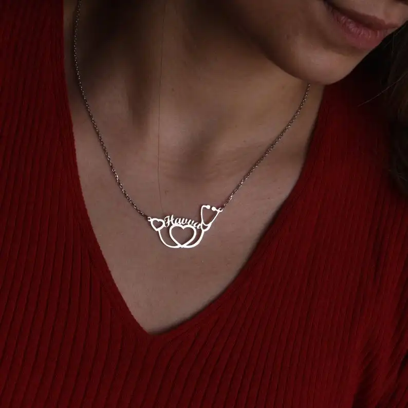 

Custom Personalized Name Necklace For Women Gold Necklace Stainless Steel Customized Optimal Gift For Her Charming And Cute